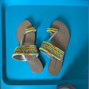 Free People / Star Mela Sabri Beaded Sandals Size Small